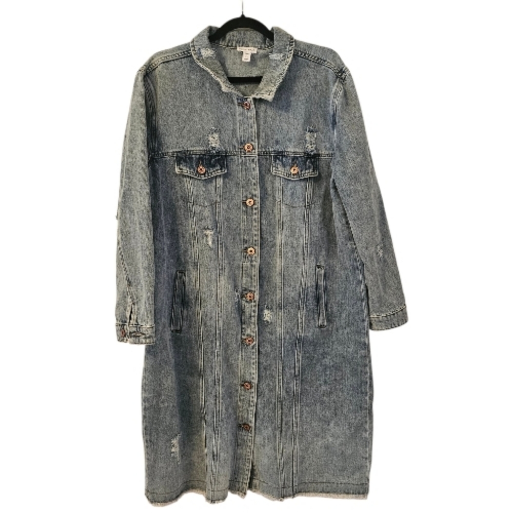 Blue Tribal Jeans Women's Denim Duster Jacket